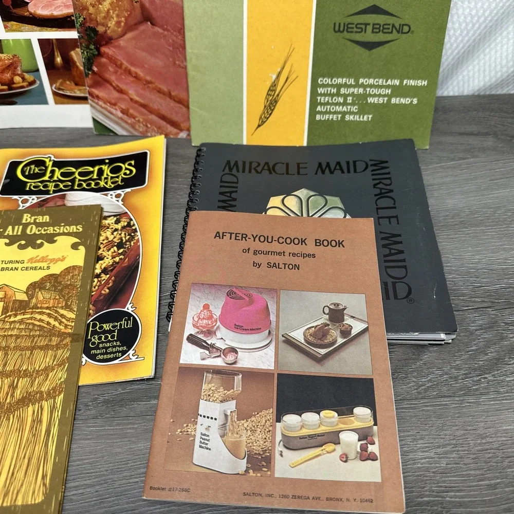 Lot of 7 Vintage Cookbooklets Retro Recipes Cooking Guides Kitchenalia‎ vintage